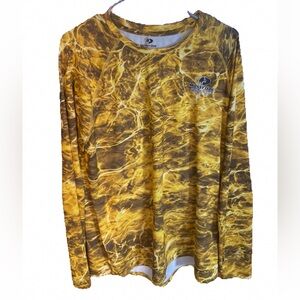 Mossy Oak Yellow Long Sleeve Fishing Shirt